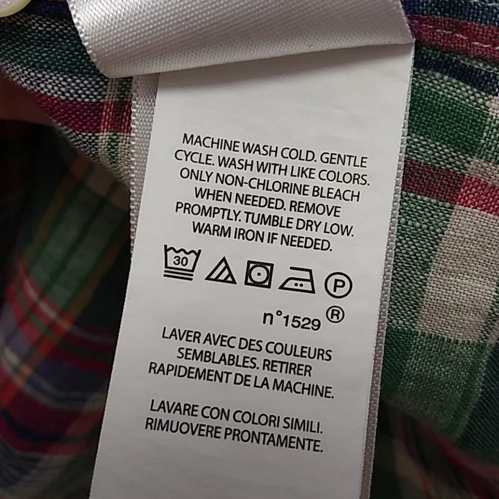 Polo Ralph Lauren Linen Plaid Long Sleeve‎ Shirt